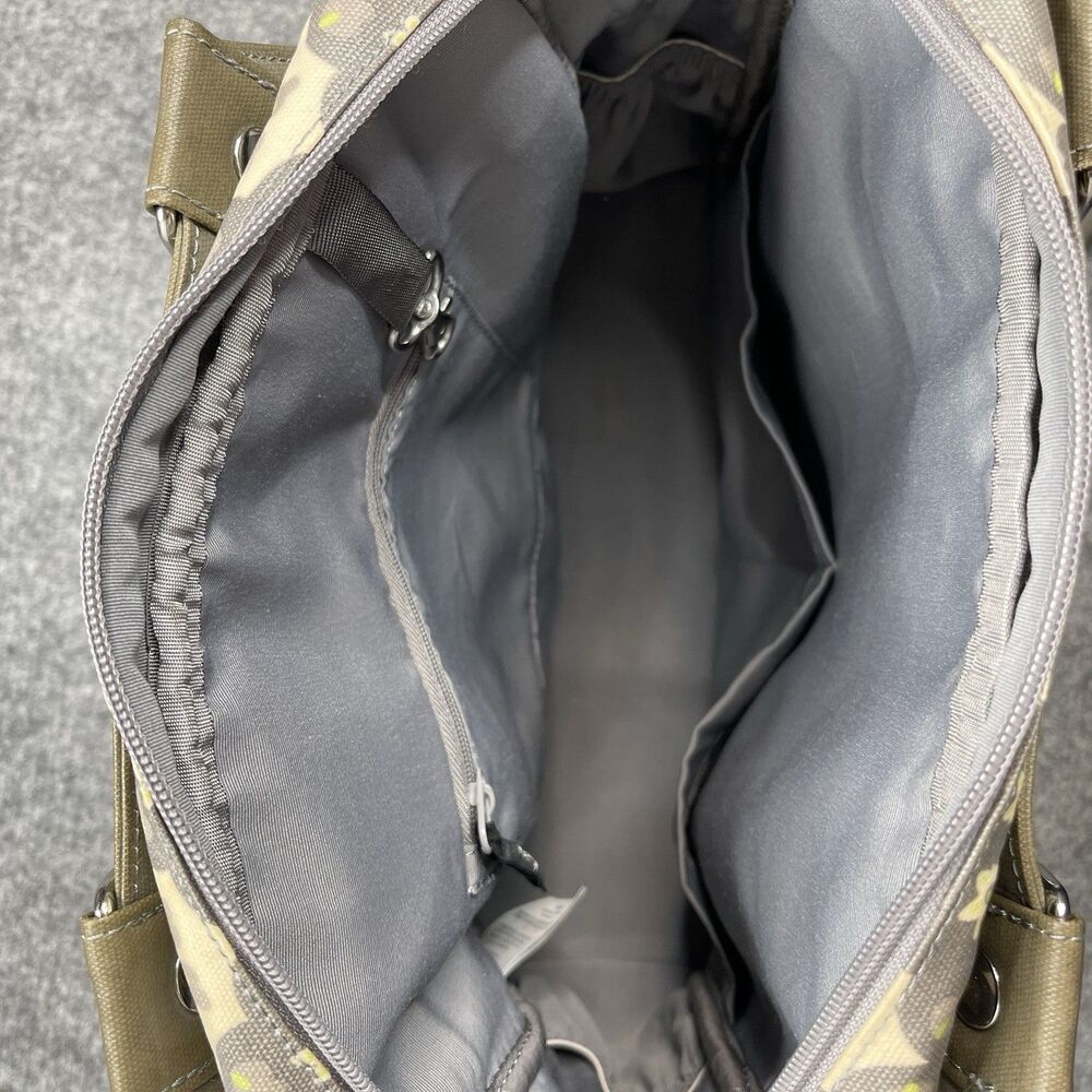 Petunia Pickle Bottom Sashay Satchel Backpack Coated Canvas Misted Marseille - Picture 11 of 16